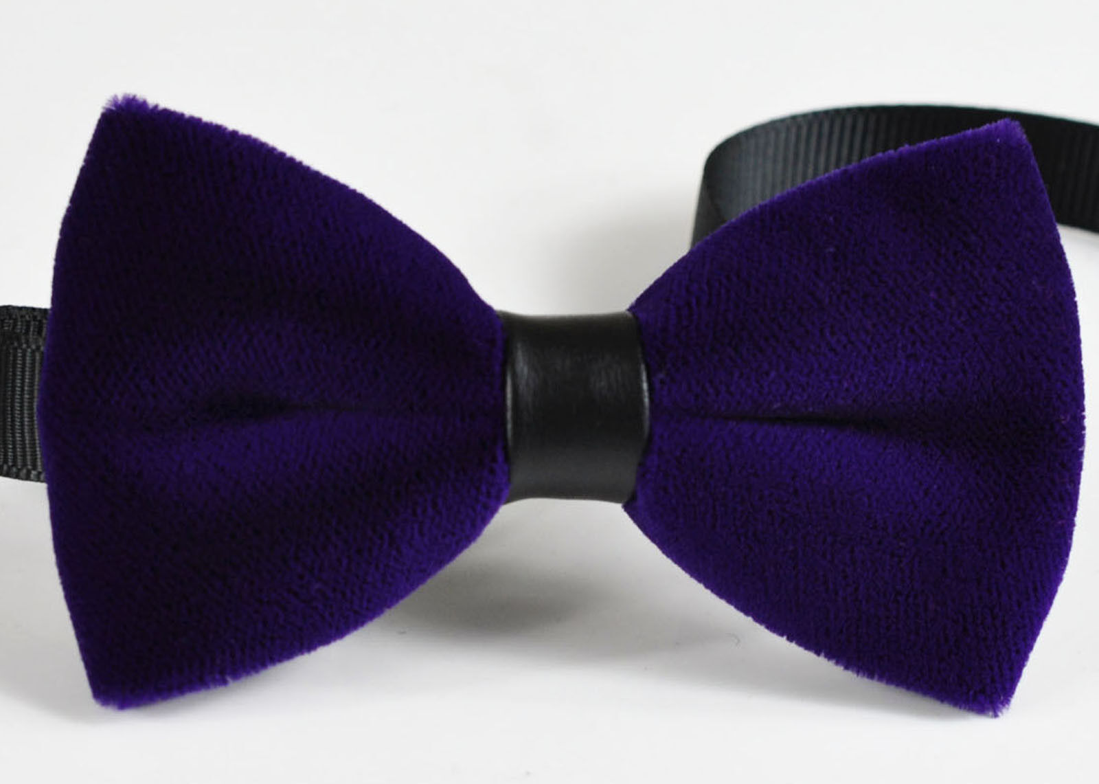 Men Adult Fashion Violet Purple Blue Velvet Bow Tie Bowtie Craft Wedding Party